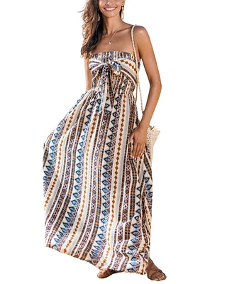Cupshe Women's Boho Aura Ornate Midi Beach Dress