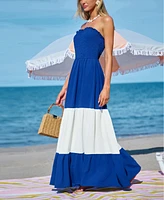 Cupshe Women's Moonlight Hues Two-Toned Maxi Beach Dress