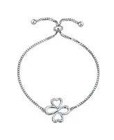 Bling Jewelry Ayllu Heart Infinity Clover Love Luck Unity Bolo Bracelet Sterling
