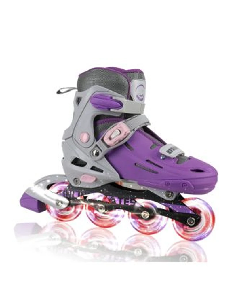 C7skates Adjustable Youth Inline Skates With Light Up Wheels Galaxy Size M