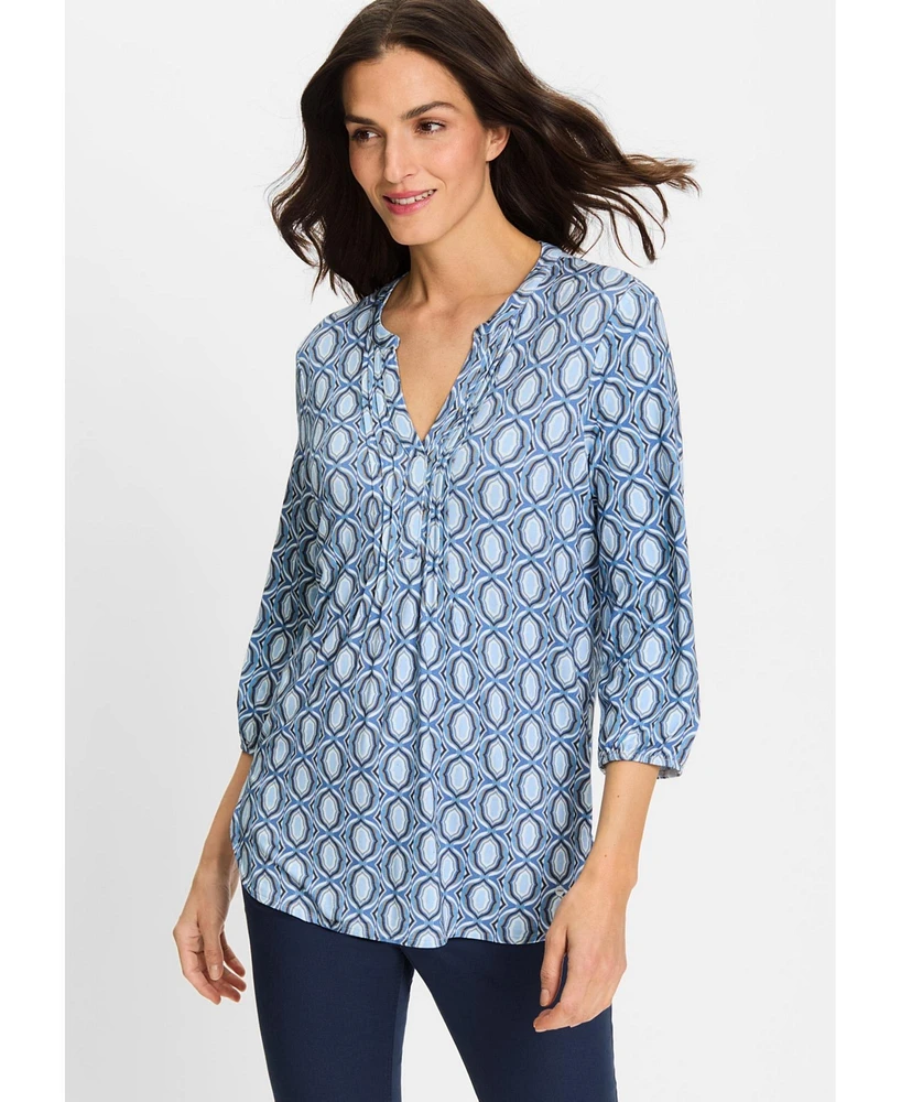Olsen Women's Ornamental Print Tunic T-Shirt
