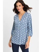 Olsen Women's Ornamental Print Tunic T-Shirt