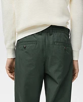 Mango Men's Adjustable Drawstring Cotton Pants