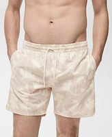 Mango Men's Floral Print Swim Trunks