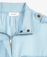 On 34th Women's Chambray Cropped Jacket, Exclusively at Macy's