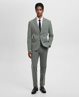 Mango Men's Stretch Fabric Eu Super Slim-Fit Suit Pants