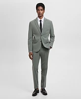 Mango Men's Stretch Fabric Eu Super Slim-Fit Suit Pants