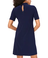 Msk Petite Embellished Short-Sleeve Sheath Dress