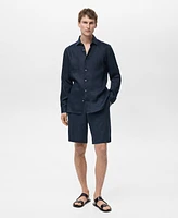 Mango Men's Linen Slim-Fit Shirt