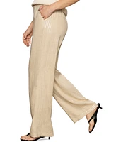 Sanctuary Women's Coastal Sequined-Stripe Wide-Leg Pants