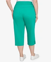 Ruby Rd. Plus Ladder Hem Soft Denim Capri Pants