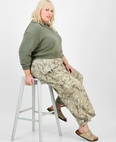 Madden Girl Trendy Plus Camouflage Utility Joggers