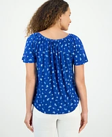 Style & Co Petite Floral-Print Top, Exclusively at Macy's