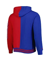Mitchell & Ness Men's Blue/Red New Jersey Nets Big Tall Hardwood Classics Split Pullover Hoodie