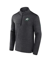 Fanatics Men's Heather Charcoal Dallas Stars Authentic Pro Lightweight Quarter-Zip Pullover Sweatshirt