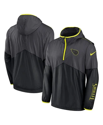 Nike Men's Anthracite Tennessee Titans Volt Hoodie Half-Zip Jacket