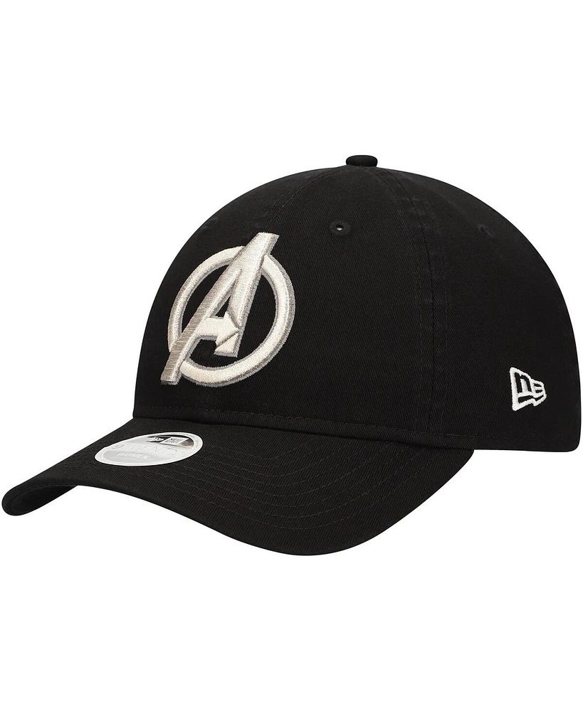 New Era Women's Black The Avengers 9TWENTY Adjustable Hat