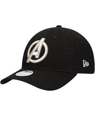 New Era Women's Black The Avengers 9TWENTY Adjustable Hat