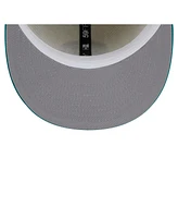 New Era Men's White/Aqua Miami Dolphins Throwback Main 59FIFTY Fitted Hat