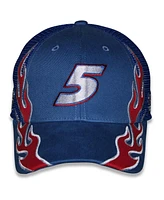 Checkered Flag Sports Men's and Women's Blue Kyle Larson HendrickCars.com Flame Trucker Adjustable Hat