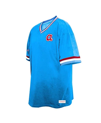 Mitchell & Ness Men's Royal Atlanta Braves Big Tall V-Neck T-Shirt