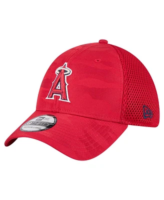 New Era Big Boys and Girls Red Los Angeles Angels Camo 39THIRTY Flex-Fit Hat