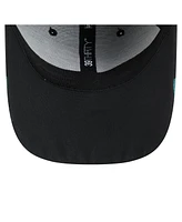 New Era Men's Black Philadelphia Eagles Game Day Linear 39THIRTY Flex Hat