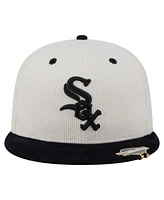New Era Men's Cream/Black Chicago White Sox Two-Tone Corduroy 59FIFTY Fitted Hat