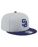 New Era Men's Gray/Navy San Diego Padres 2-Tone Color Pack 9FIFTY Snapback Hat