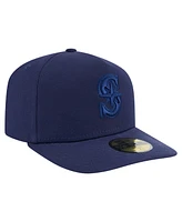 New Era Men's Navy Seattle Mariners Color Pack A-Frame 59FIFTY Fitted Hat