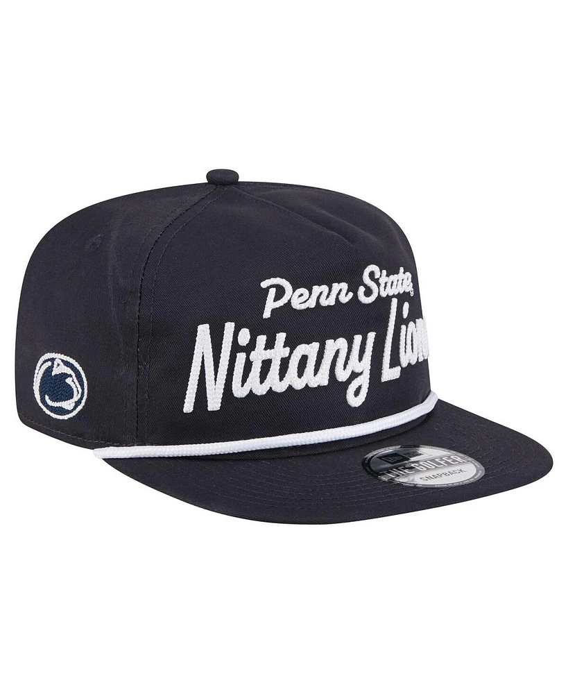 New Era Men's Navy Penn State Nittany Lions Adventure Team Text Golfer Snapback Hat