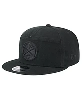 New Era Men's Black Denver Nuggets Adventure Canvas Split Panel 9FIFTY Snapback Hat