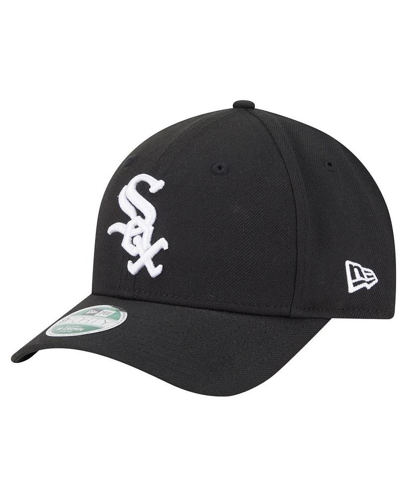 New Era Big Boys and Girls Black Chicago White Sox Player Replica 9FORTY Adjustable Hat
