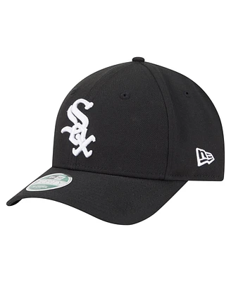 New Era Big Boys and Girls Black Chicago White Sox Player Replica 9FORTY Adjustable Hat