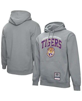 Mitchell & Ness Men's Heather Gray Lsu Tigers Classic Arch Pullover Hoodie