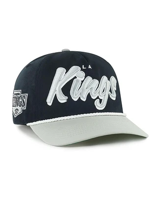 '47 Brand Men's Black/Silver Los Angeles Kings Drop Shadow Rope Hitch Adjustable Hat
