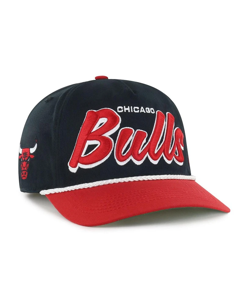 '47 Brand Men's Black/Red Chicago Bulls Drop Shadow Rope Hitch Adjustable Hat