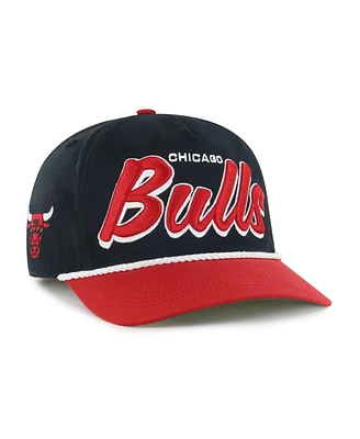 '47 Brand Men's Black/Red Chicago Bulls Drop Shadow Rope Hitch Adjustable Hat
