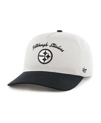 '47 Brand Men's Cream/Black Pittsburgh Steelers Safe Bet Stable Hitch Adjustable Hat