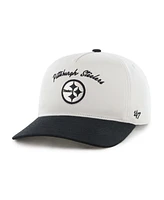 '47 Brand Men's Cream/Black Pittsburgh Steelers Safe Bet Stable Hitch Adjustable Hat