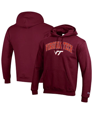 Champion Men's Maroon Virginia Tech Hokies Arched Logo Fleece Pullover Hoodie