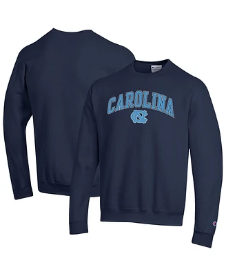 Champion Men's Navy North Carolina Tar Heels Arch Over Logo Pullover Sweatshirt