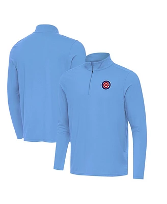 Antigua Men's Powder Blue Chicago Cubs Intent Quarter-Zip Sweatshirt