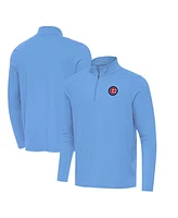 Antigua Men's Powder Blue Chicago Cubs Intent Quarter-Zip Sweatshirt