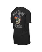 New Era Men's Black York Knicks Sugar Skulls T-Shirt