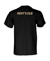 Blue 84 Men's and Women's Black Army Black Knights Lacrosse Rents Due T-Shirt