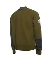 Two Hype x Nba Men's Olive Los Angeles Lakers Culture Hoops Collection Premium Pullover Sweatshirt