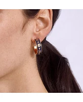 Wear By Erin Andrews x BaubleBar Detroit Tigers Enamel Hoop Earrings