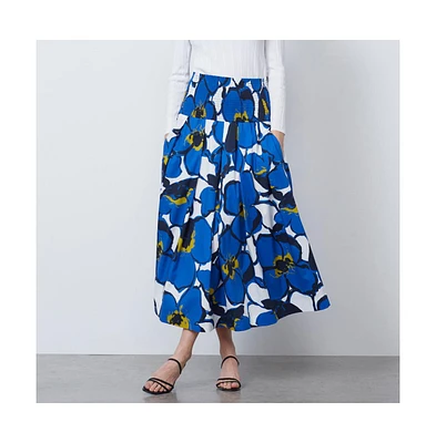 Etcetera Women's Floral Print Skirt Mykonos