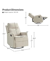 Julian Swivel rocker Recliner with Thick Seat Cushion